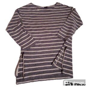 J Crew 3/4 sleeve side zippered knit top sz XXS